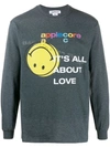 APPLECORE SMILEY FACE PRINT SWEATSHIRT