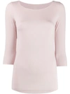 Majestic Stretch Jersey Top In Pink