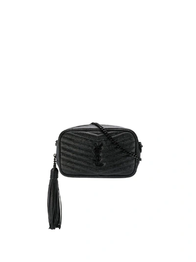 Saint Laurent Mini Lou Camera Bag In 1000 Black