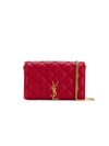 SAINT LAURENT BECKY QUILTED WALLET ON CHAIN,5850311D31914487907