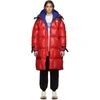 ADER ERROR ADER ERROR RED DOWN AE LOGO PUFFER COAT