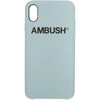 AMBUSH AMBUSH SSENSE EXCLUSIVE BLUE LOGO IPHONE XS MAX CASE