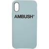 AMBUSH AMBUSH SSENSE EXCLUSIVE BLUE LOGO IPHONE X CASE