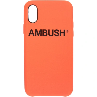 Ambush 橙色 Iphone X 徽标手机壳 In Orange
