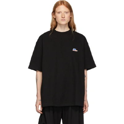 Ader Error Oversized Fit T-shirt In Blck Black
