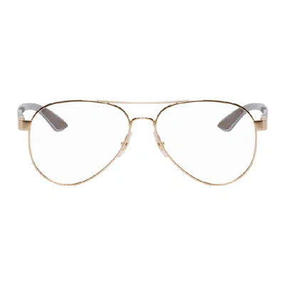 Dior Gold Metal Aviator Glasses In 0ddb Gold C