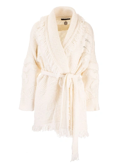 Alanui White Wool Cardigan