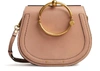 CHLOÉ NILE BRACELET SMOOTH/SUEDE MEDIUM BISCOTTI BEIGE,4807E2EF-D801-4838-AE2A-09EAB30FF653