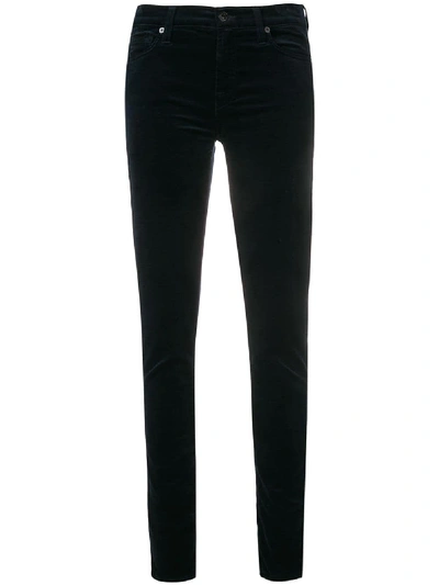 7 For All Mankind Skinny Trousers In Blue