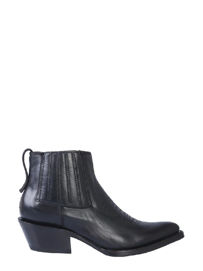 Ash Black Leather Ankle Boots