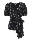 DIANE VON FURSTENBERG DIANE VON FURSTENBERG LARRYN DOTTED WRAP BLOUSE