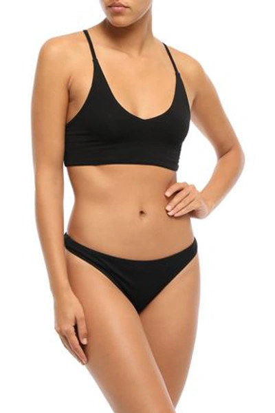 Skin Woman Ora Stretch Pima Cotton-jersey Bralette Black