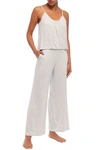 Skin Lexie Gathered Mélange Stretch-jersey Camisole In White