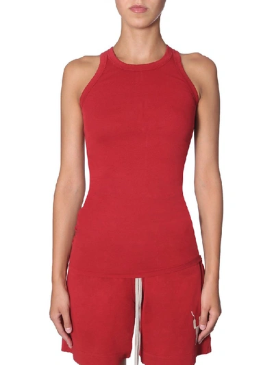 Rick Owens Drkshdw Red Cotton Tank Top