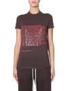 RICK OWENS DRKSHDW RICK OWENS DRKSHDW POEM PRINT CREW NECK T