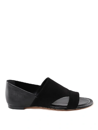 Tod's Women's Women's Cuoio Suede & Leather Sandals In Black