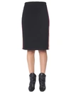Isabel Marant Étoile Dridget Striped Stretch-knit Pencil Skirt In Nero