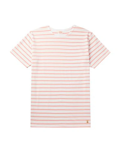 Armor-lux T-shirt In Salmon Pink