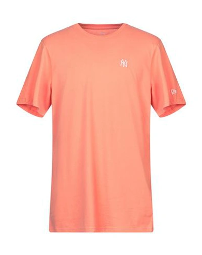 New Era T-shirt In Salmon Pink