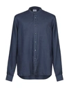 Aspesi Linen Shirt In Slate Blue