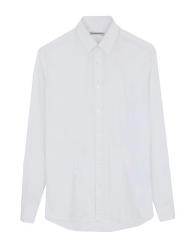 Grey Daniele Alessandrini Man Shirt White Size 16 ½ Cotton, Elastane