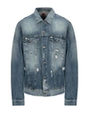 Grey Daniele Alessandrini Denim Outerwear In Blue