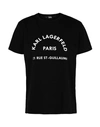 KARL LAGERFELD KARL LAGERFELD ADDRESS LOGO T-SHIRT WOMAN T-SHIRT BLACK SIZE XS COTTON,12366200BG 5