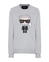 Karl Lagerfeld Sweatshirts In Grey