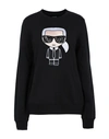 Karl Lagerfeld Sweatshirts In Black