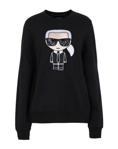 Karl Lagerfeld Sweatshirts In Black