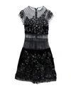 AMEN COUTURE AMEN COUTURE WOMAN MINI DRESS BLACK SIZE 4 POLYESTER, POLYAMIDE, GLASS, POLYURETHANE, VISCOSE,34994959VP 3