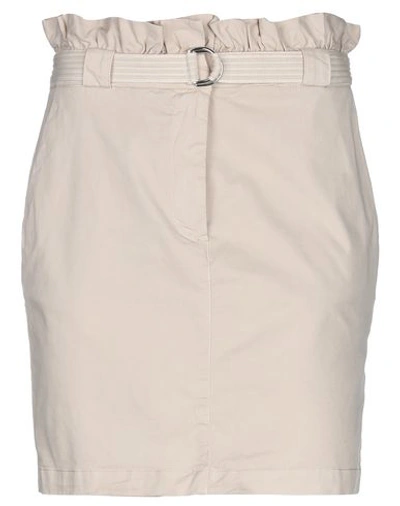 Pinko Mini Skirts In Beige