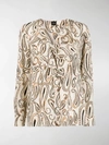 ASPESI PAISLEY PRINT BLOUSE,14590575