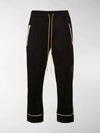 RHUDE CONTRASTING TRIM TRACK TROUSERS,13571391