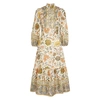 ZIMMERMANN EDIE IVORY PRINTED LINEN DRESS,3659808