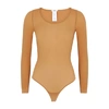 WOLFORD BUENOS AIRES CARAMEL BODYSUIT,3659270