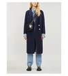 SANDRO Thiny pinstriped wool-blend coat