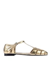 Church's Laminated Sandals In Gold Color In Gold