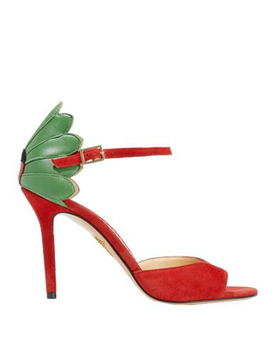 Charlotte Olympia Sandals In Red