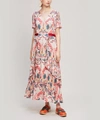 LIBERTY LONDON ETOILE DE MER CREPE V-NECK TEA DRESS,000642915