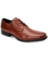 Calvin Klein Men's Dillinger Crust Leather Oxfords Men's Shoes In Brown