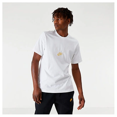 Nike Men's Sportswear Metallic Chain T-shirt In White ModeSens