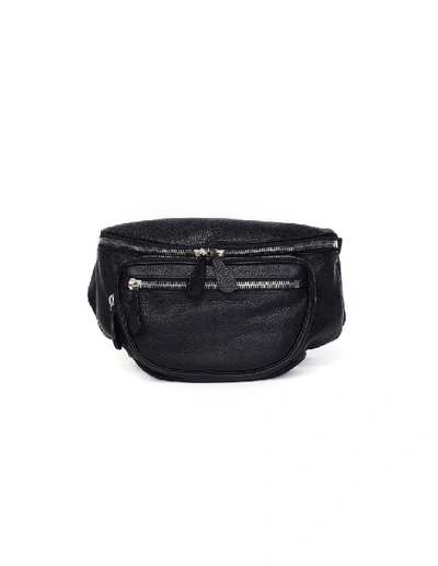 Maison Margiela Grained Leather Fanny Pack In Black