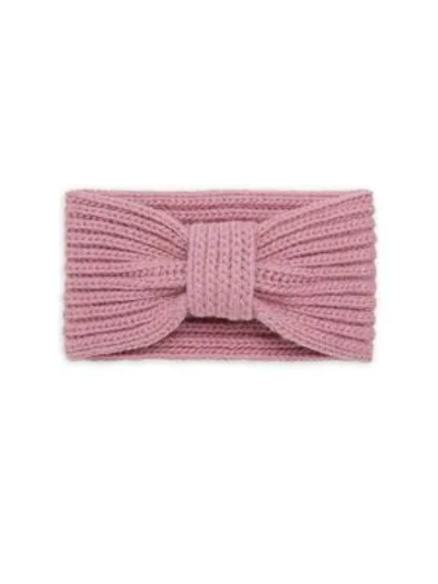 Portolano Wool Knit Headband In Pink