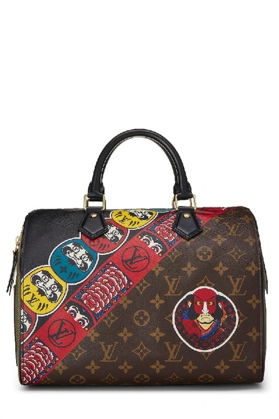 Pre-owned Louis Vuitton Brown Monogram Kabuki Speedy 30