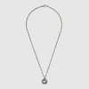 GUCCI SILVER NECKLACE WITH INTERLOCKING G