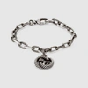 GUCCI SILVER BRACELET WITH INTERLOCKING G