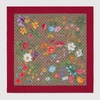 Gucci Gg Flora Print Silk Scarf In Beige