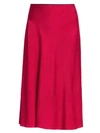 Rag & Bone Letti Satin A-line Skirt In Red Pink