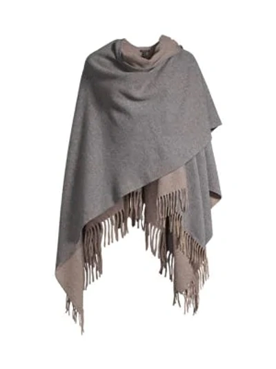 Eileen Fisher Double-faced Wool & Cashmere Shawl In Dapple